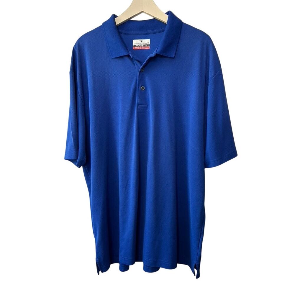 GRANDSLAM Short Sleeve Royal Blue  Polo Shirt Men's XXL